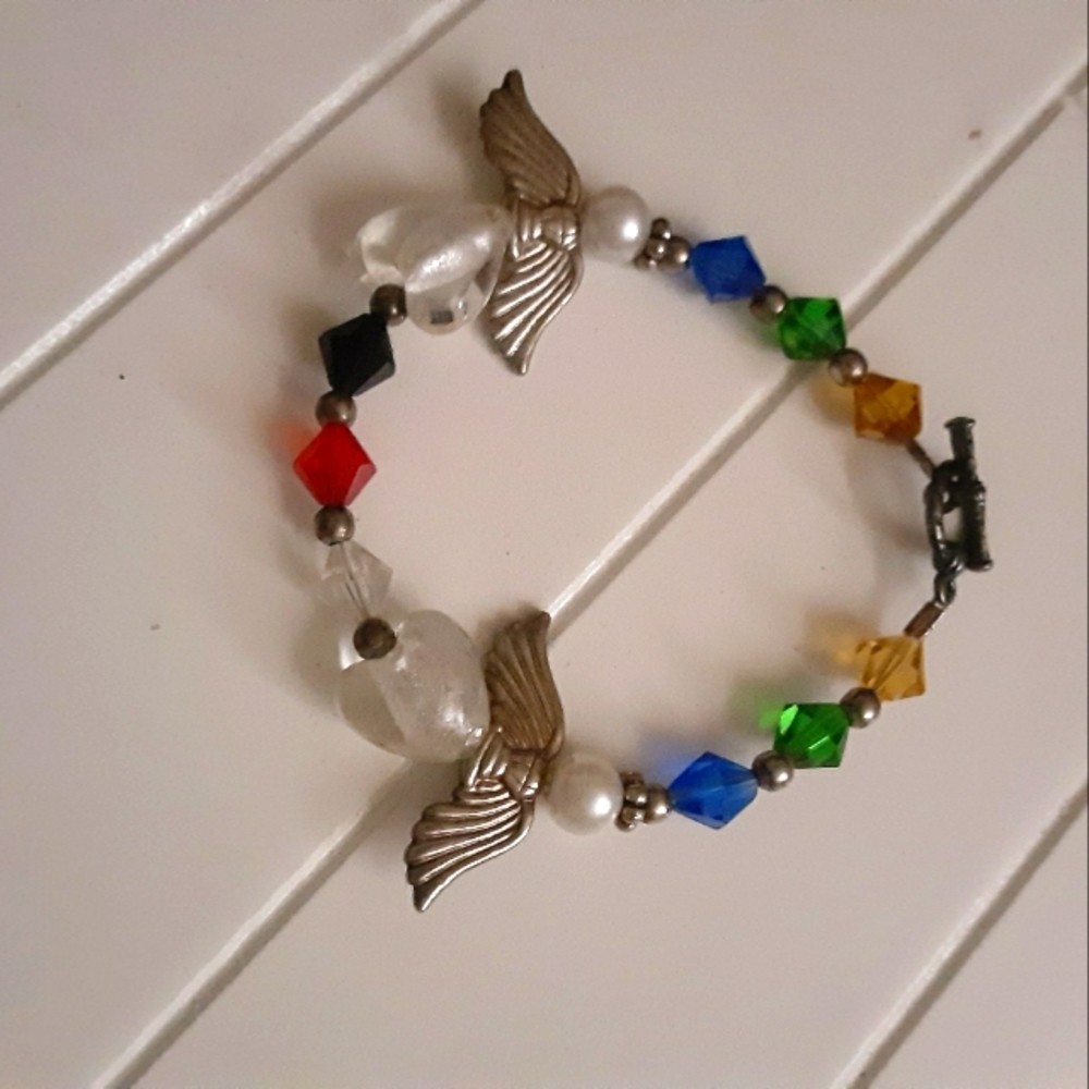 Vintage angel bead bracelet